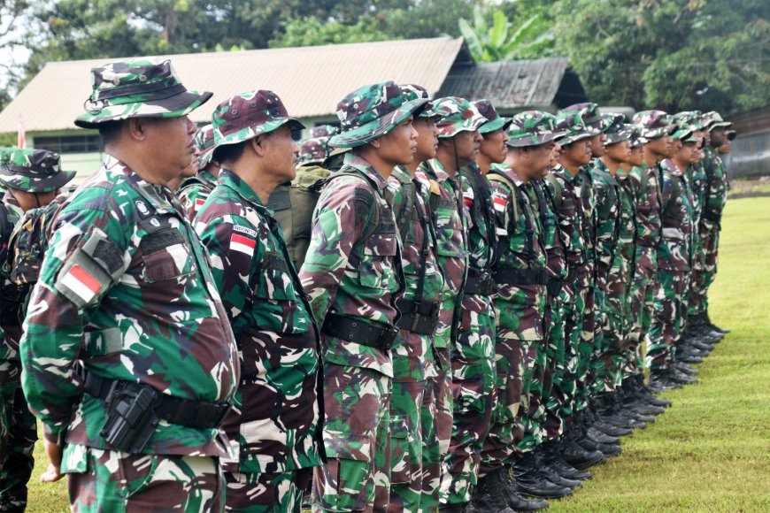 Dengan Semangat Pengabdian, Satgas Tmmd Ke-125 Siap Membangun Di Kampung Kamno Sari