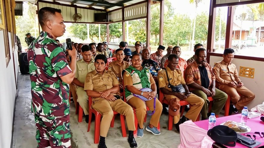 Perkuat Sinergitas Lintas Sektor, Koramil Skanto Gelar Komsos Bersama Aparat Pemerintahan dan Tokoh Masyarakat