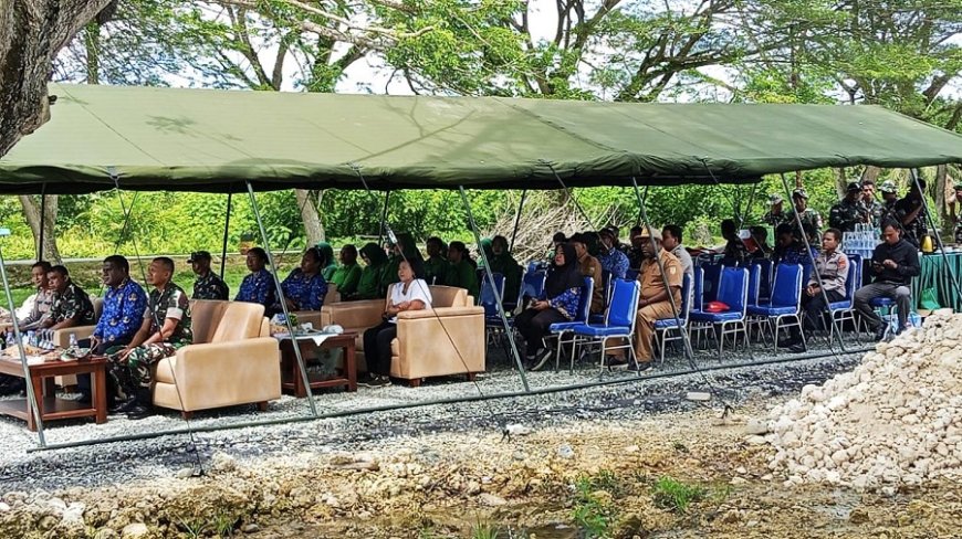 Tanam Padi Perdana Yonif TP 815/WGT, Kodim 1701/Jayapura Siap Berkolaborasi Mantapkan Ketahanan Pangan di Wilayah Perbatasan