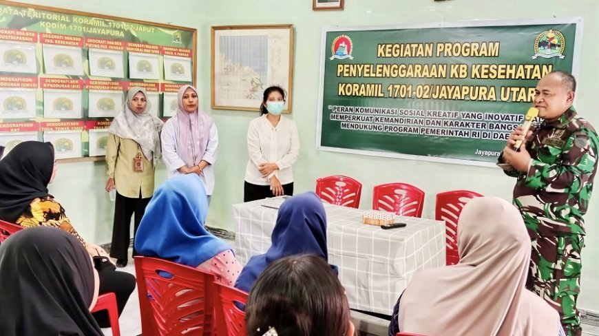 Sinergi Koramil, Puskesmas Jayapura Utara dan BKKBN Tekan Angka Stunting Lewat Penyuluhan