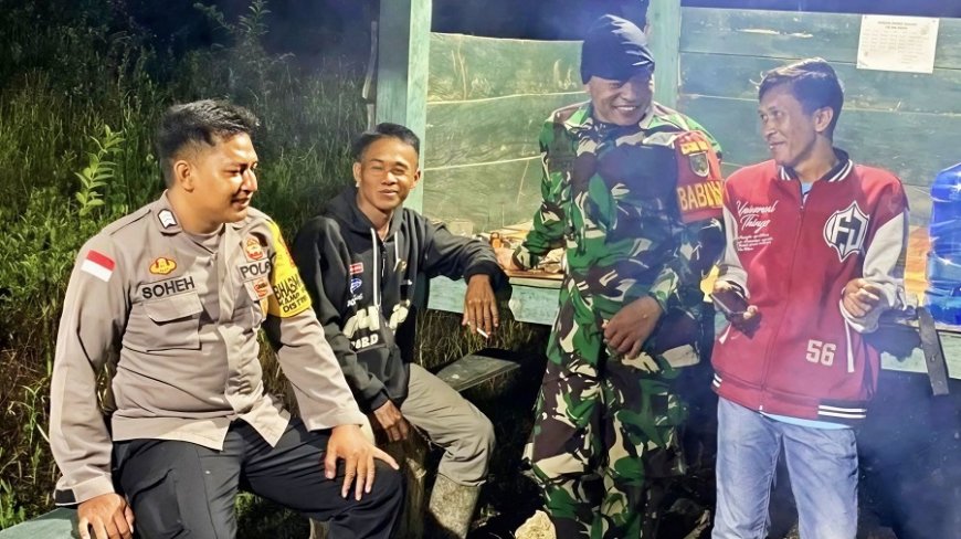 Dari Miras hingga Kendaraan Bodong, Imbauan Babinsa dan Bhabinkamtibmas Kepada Warga Saat Patroli