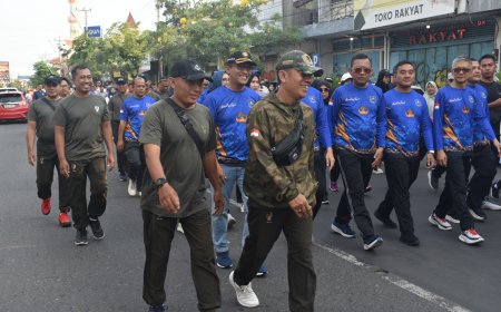 Dandim 0712 Tegal Hadiri Jalan Sehat HUT ke-54 KORPRI Tingkat Kota Tegal