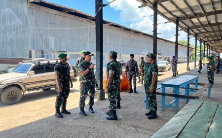 Pangdam XXIV/MT Dampingi Sekjen Kemhan Tinjau Pengembangan Yonif TP 861/MK di Wanam
