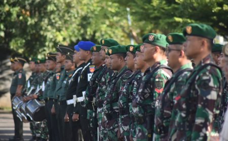 Upacara Pengibaran Bendera Merah Putih di Makodim 0712 Tegal Berlangsung Khidmat dan Tertib