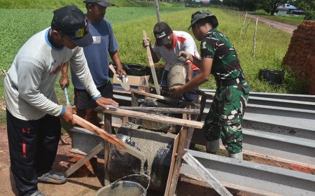 Semangat SOBAT, Kodam XXIV/Mandala Trikora Gelar Karya Bakti di Kampung SP4 Tanah Miring