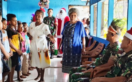 Sambut Natal, Kodim Jayapura Bagikan Bingkisan ke Anak Panti Asuhan
