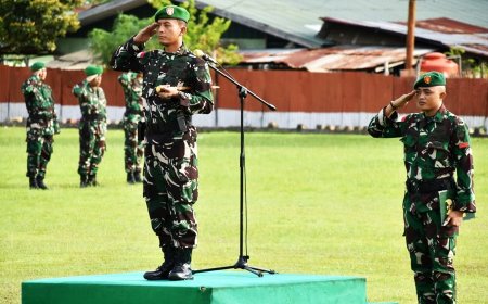 Upacara Bendera Akhir Tahun, Dandim 1707/Merauke Ajak Prajurit Perkuat Kepedulian Dan Empati Sosial