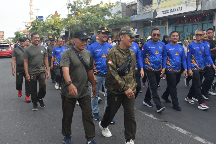 Dandim 0712 Tegal Hadiri Jalan Sehat HUT ke-54 KORPRI Tingkat Kota Tegal