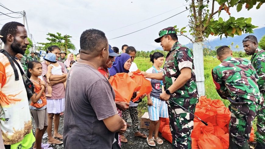 Dari Sembako hingga BBM, Respon Cepat Kodim Jayapura Atasi Banjir Sentani
