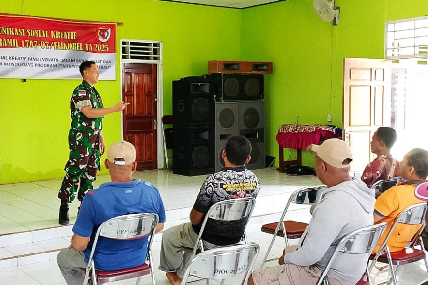 Koramil Elikobel Gelar Komsos Kreatif, Perkuat Kebersamaan dan Dukung Program Pemerintah