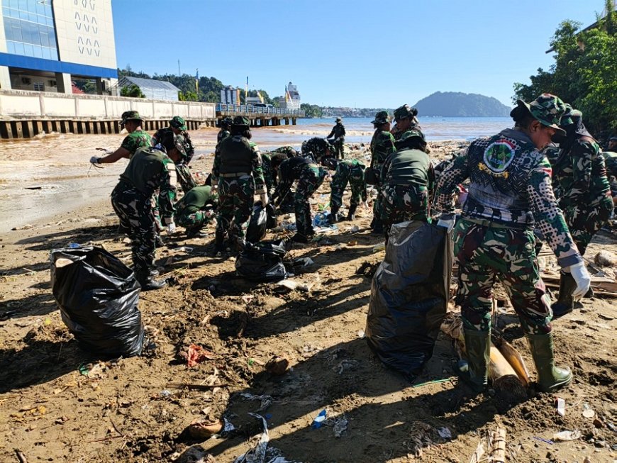 Kodim 1701/Jayapura Dukung Karya Bakti Peringati HUT KOWAD ke-64