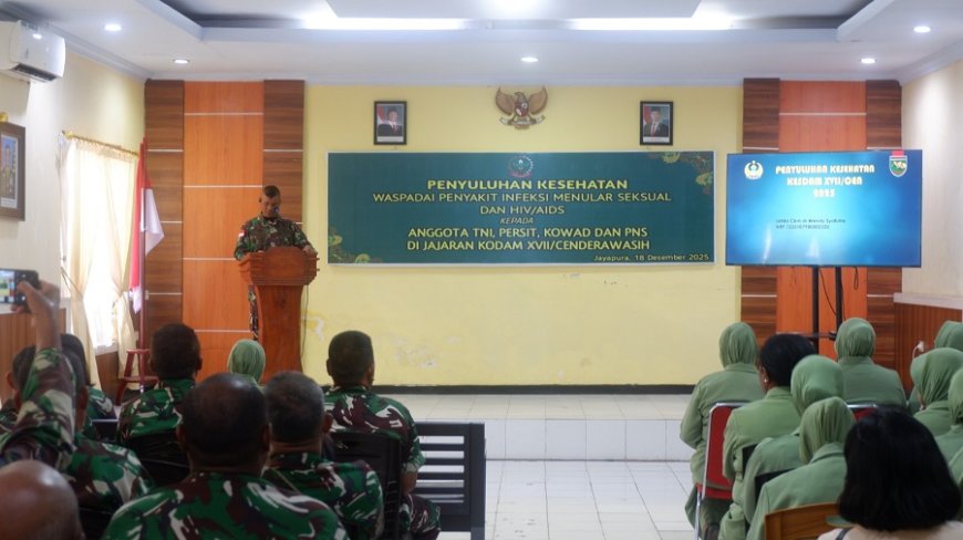 Penyuluhan HIV-AIDS Dalam Rangka HUT KOWAD ke-64, Dandim Jayapura: Jangan Beri Stigma Negatif pada ODHA