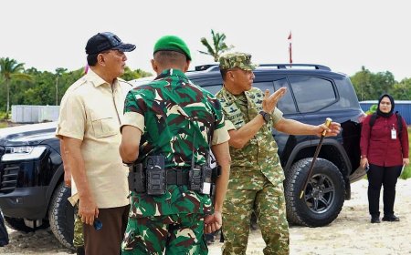 Pangdam XXIV/Mandala Trikora Dampingi Menhan RI Tegaskan PSN sebagai Pilar Ketahanan Pangan dan Kesejahteraan Masyarakat Wanam