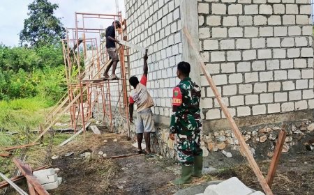 Kodim 1701/Jayapura Dampingi Pembangunan SPPG 3T Kampung Aib