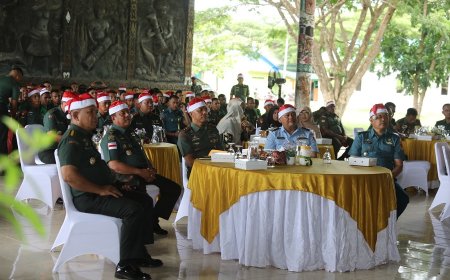 Natal Bersama TNI–Polri TA 2026 Digelar Secara Vicon di Kodam XXIV/Mandala Trikora