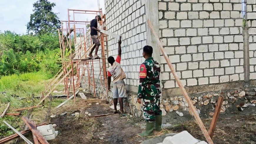Kodim 1701/Jayapura Dampingi Pembangunan SPPG 3T Kampung Aib