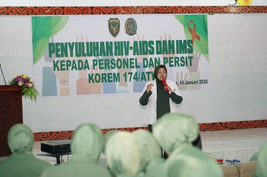 Korem 174/ATW Tingkatkan Kesadaran Kesehatan Prajurit melalui Penyuluhan HIV dan IMS