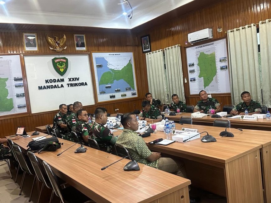 Pangdam XXIV/Mandala Trikora Pimpin Rapat Kesiapan Lahan Satuan Baru Korem, Brigif, Yon TP, Yon Kav, Yon Armed dan Yon Arhanud