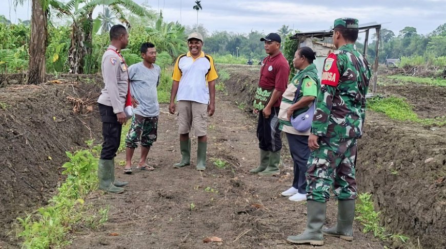 20 Hektar Lahan Siap Cetak Sawah, Babinsa dan DPR Pastikan Akses Jalan