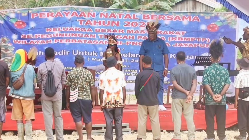 Babinsa Muara Tami Pastikan Natal Bersama dan Pelantikan Kepala Suku Berjalan Lancar