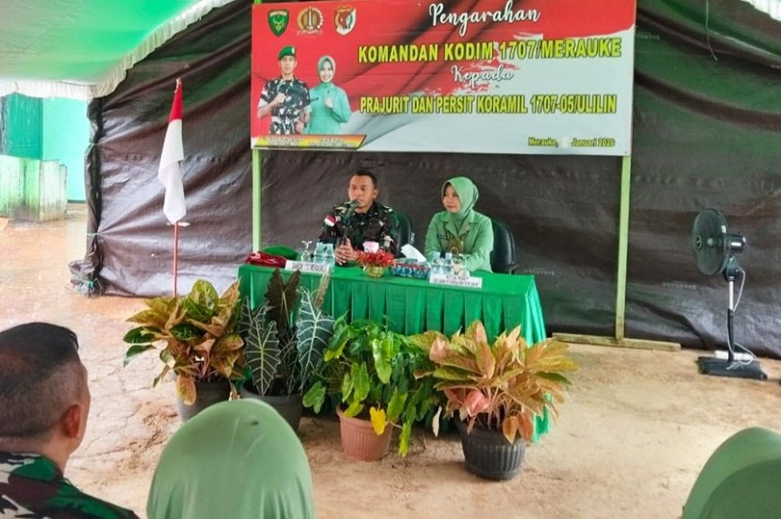 Dandim 1707/Merauke Tekankan Tanggung Jawab, Keharmonisan Keluarga dan Etika Prajurit