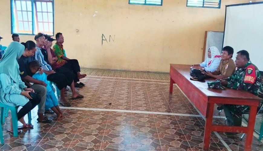 Babinsa Jagebob Hadiri Rapat Kampung Mimi Baru, Perkuat Kesepakatan Perkam Hewan Ternak