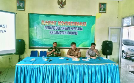Danramil 20 Bojong Hadiri Rapat Koordinasi Penanggulangan Bencana Alam Tingkat Kecamatan