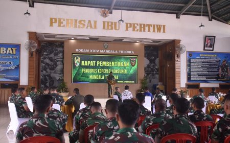 Rapat Pembentukan Pengurus Koperasi Konsumen Mandala Trikora Digelar di Makodam XXIV/MT
