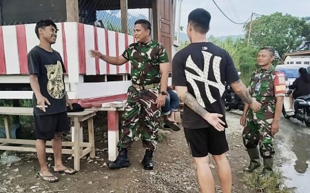 Hujan Deras Rendam Permukiman, Danramil Sentani Turun Pantau Lokasi