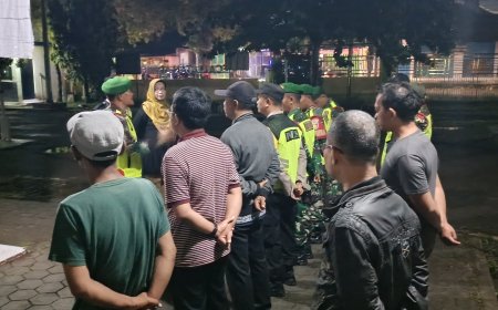 Patroli Gabungan Kodim 0712/Tegal dan Unsur Terkait Jaga Kondusifitas Ramadhan di Wilayah Adiwerna
