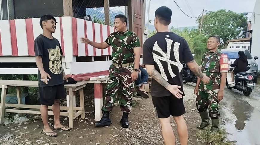 Hujan Deras Rendam Permukiman, Danramil Sentani Turun Pantau Lokasi
