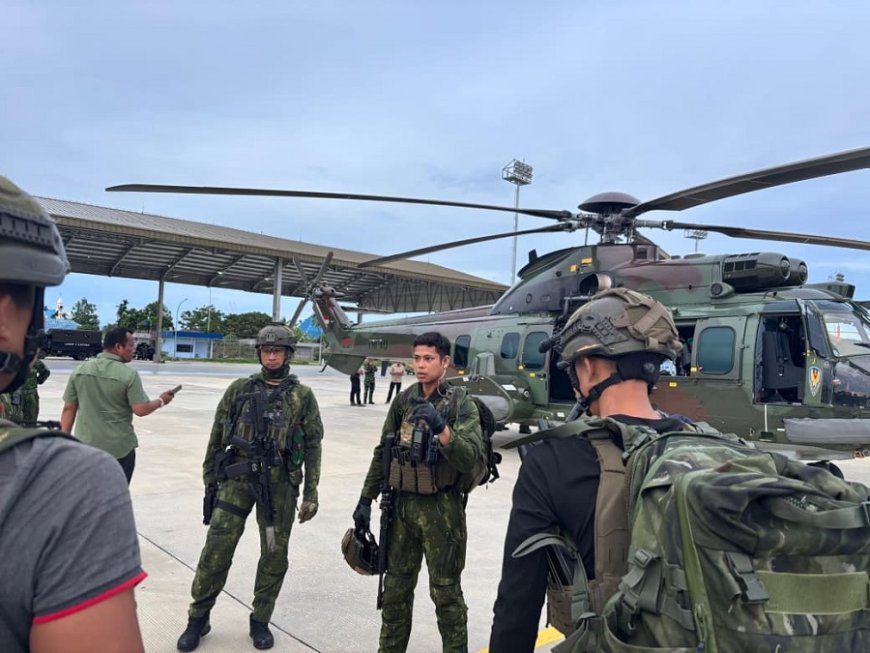 TNI Amankan Lokasi Penembakan Pesawat Smart Air Di Bandara Korowai Batu Boven Digoel