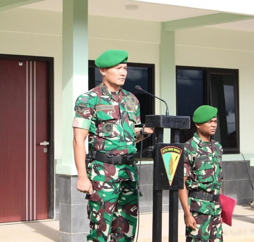 Danyonif TP 810/BEM Pimpin Upacara Korps Raport Pindah Satuan 11 Prajurit Terbaik