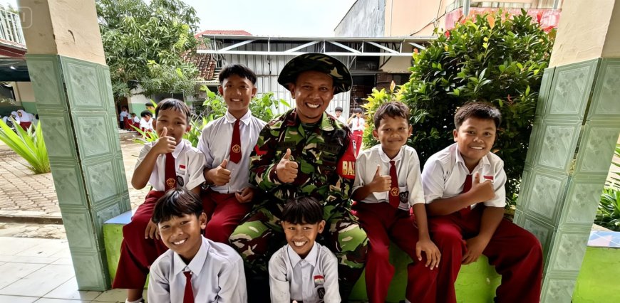 Serunya Cerita dan Motivasi Untuk Siswa Dari Babinsa Cikuya