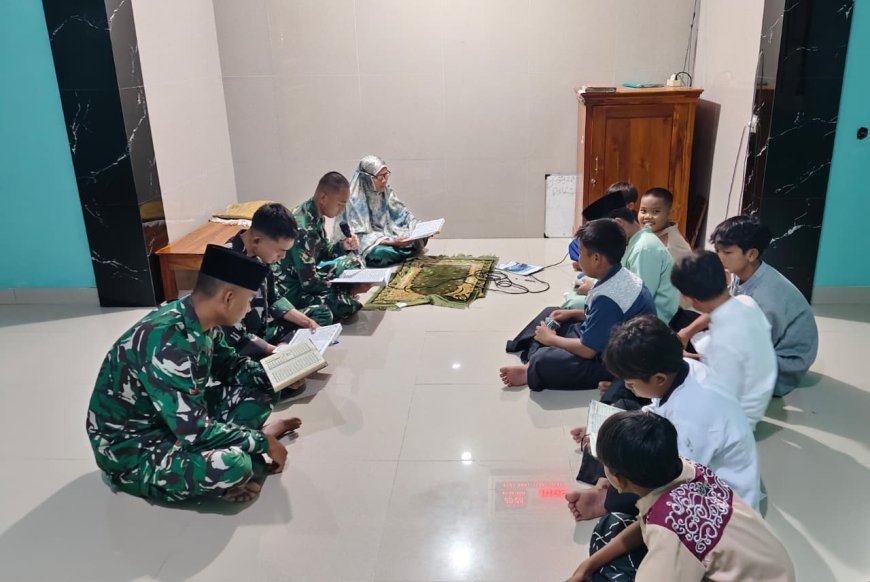Satgas TMMD Kodim Brebes Tadarus Bersama Warga Cikuya