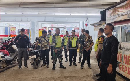 Patroli Gabungan Kodim 0712/Tegal dan Unsur Terkait Jaga Kondusifitas Wilayah Pangkah Selama Ramadhan