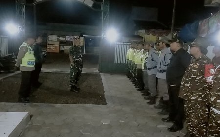 Patroli Gabungan TNI–Polri dan Ormas di Balapulang, Jaga Keamanan Wilayah di Bulan Ramadhan