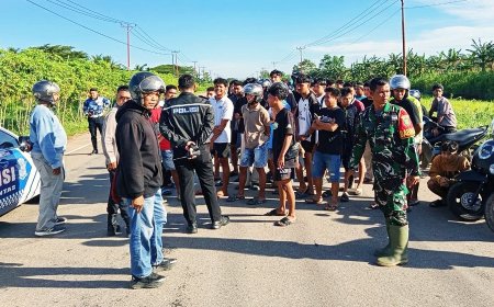 Tertibkan Balap Liar, TNI–Polri Bersinergi Amankan Jalan di Tanah Miring