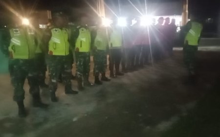 Patroli Gabungan TNI-Polri dan Unsur Masyarakat Jaga Kondusivitas Ramadhan di Bumijawa