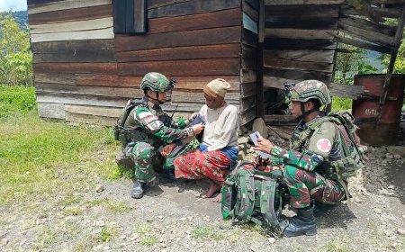 Hati Nurani di Perbatasan: Satgas TNI Antar Layanan Kesehatan dari Pintu ke Pintu di Pegunungan Papua