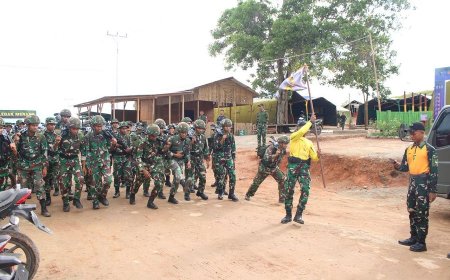 Tingkatkan Fisik Prima di Bulan Suci Ramadhan, Yonif TP 810/BEM Laksanakan Latihan Lintas Medan