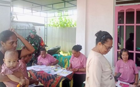 Babinsa Kelapa Lima Ajak Warga Aktif Ikuti Posyandu Demi Kesehatan Balita dan Lansia