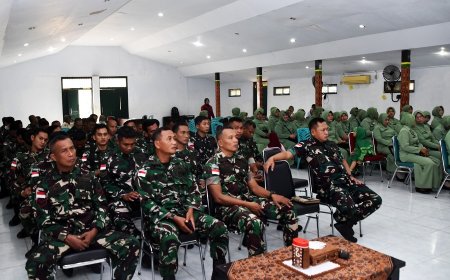 Perkuat Iman dan Ketahanan Keluarga, Prajurit Kodim Merauke Mengikuti Pembinaan Rohani