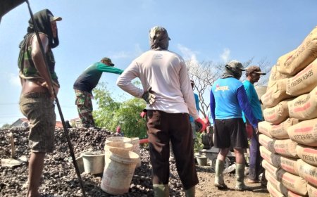 Proses Pengerjaan Jembatan Garuda Diwilayah Kodim 0712/Tegal Terus Dikebut