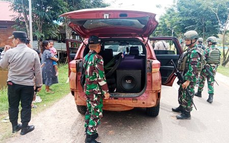 Jelang Hari Raya Idul Fitri, TNI-Polri di Sota Sweeping Gabungan Amankan Wilayah Perbatasan
