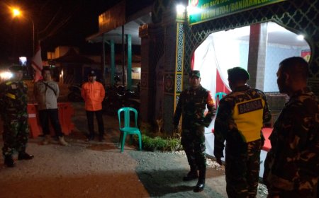 Dandim Banjarnegara Tinjau Pos Pengamanan Lebaran di Mrica Bawang