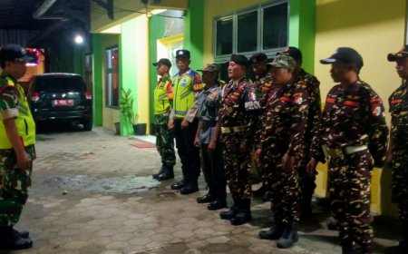 Patroli Gabungan Kodim 0712/Tegal Jaga Kondusifitas Perayaan Idul Fitri di Dukuhturi
