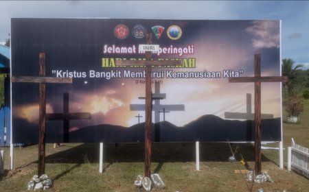 Harapan Baru di Hari Kemenangan: Pos Kotis Senggi Satgas Yonif 753/AVT Sambut Paskah dengan Hias Gereja Ebenhaezer di Distrik Senggi