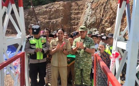 ​ Kasdim 0704 Banjarnegara Resmikan Jembatan Perintis Garuda