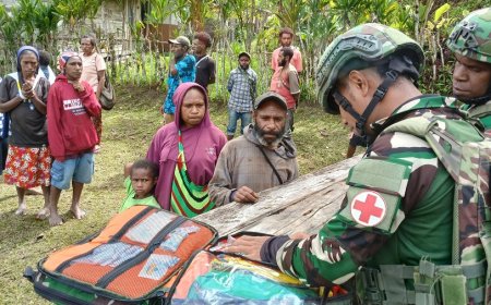 Pelayananan Kesehatan Gratis Satgas Yonif 753/AVT: Disambut Sukacita oleh Masyarakat Kampung Abmisibil
